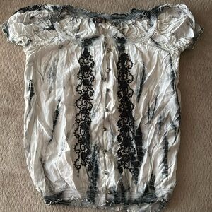 Elegant Black and White Blouse